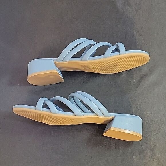 BRAND NEW LYNX LOW BLOCK HEEL SQUARE TOE CRISSCROSS MULTI-STRAP SANDAL - Picture 10 of 16